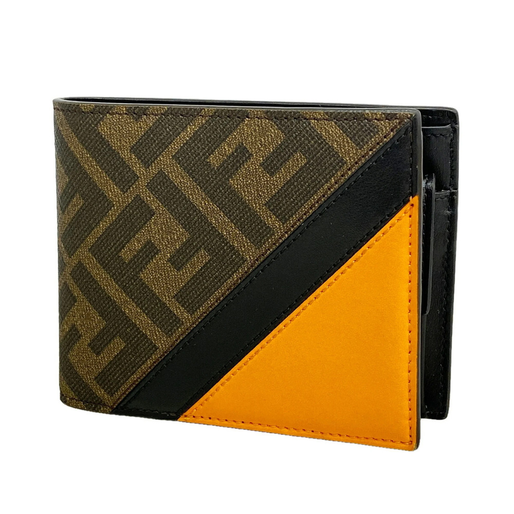 Fendi Zucca Wallet, Brown & Black, Men's